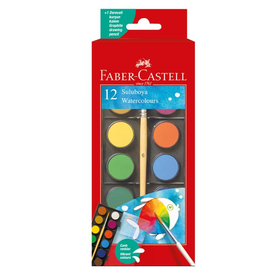 FABER CASTELL 12 RENK SULU BOYA