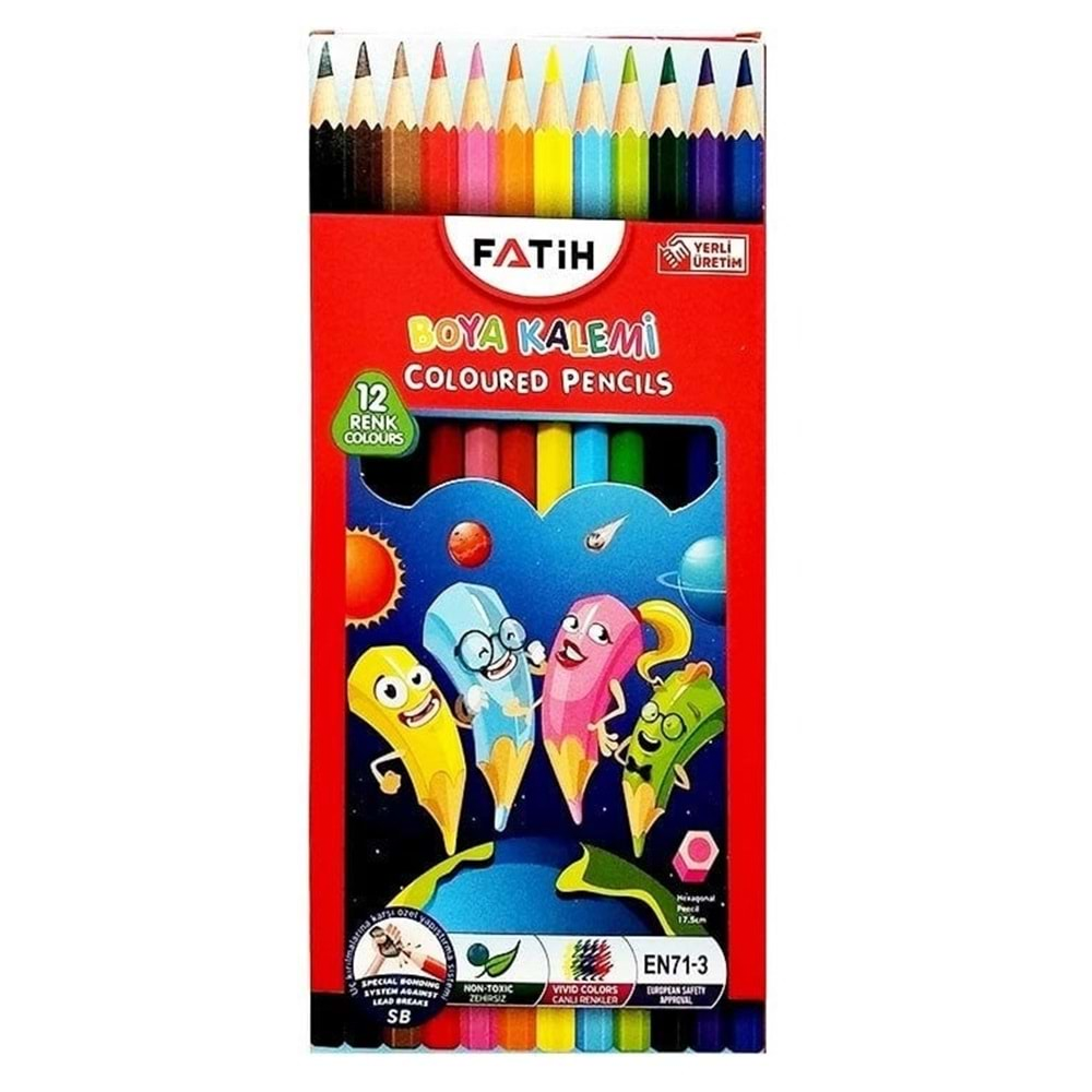 Fatih Kuru Boya 12 Renk Tam Boy