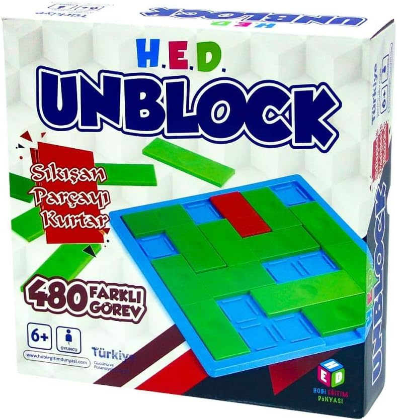 UNBLOCK Blok Kurtarma Oyunu Eğitici Zeka Oyunu - Ailece Oynanır - Çocuklar İçin Kutu Oyunu
