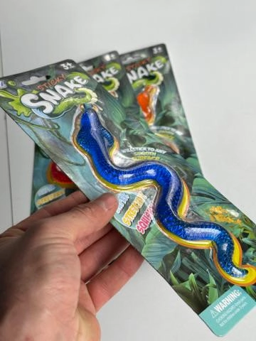 Esnek Snake Yılan Yapışkanlı Oyuncak